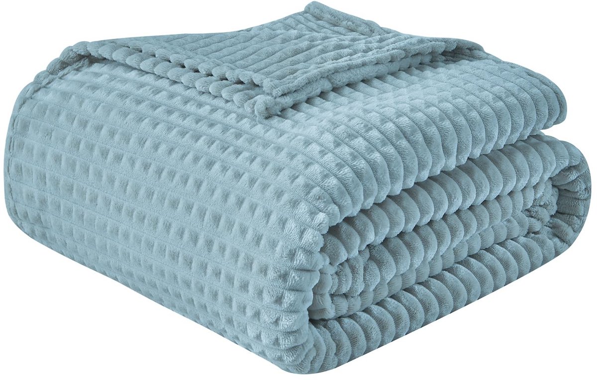 Elzusha - Fleece Deken Zacht Pluche Warm - Koninginneformaat 200x230 cm - Petrol