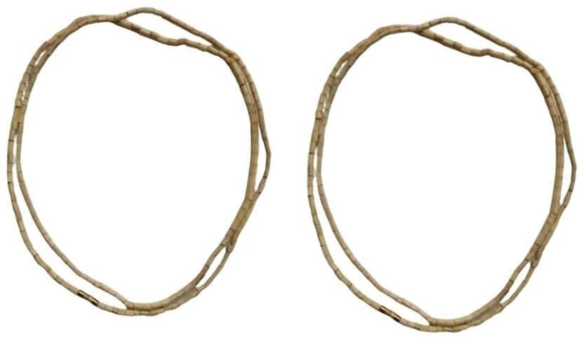 Elzusha - Set van 2 Ronde Tulsi Mala's voor Mannen en Vrouwen