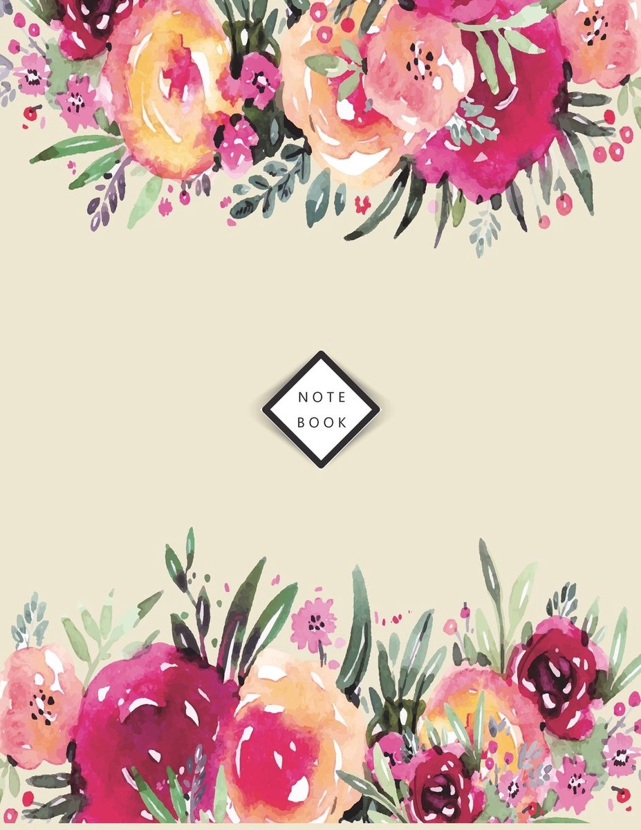 Flower on grey cover and Dot Graph Line Sketch pages, Extra large (8.5 x 11) inches, 110 pages, White paper, Sketch, Draw and Paint
