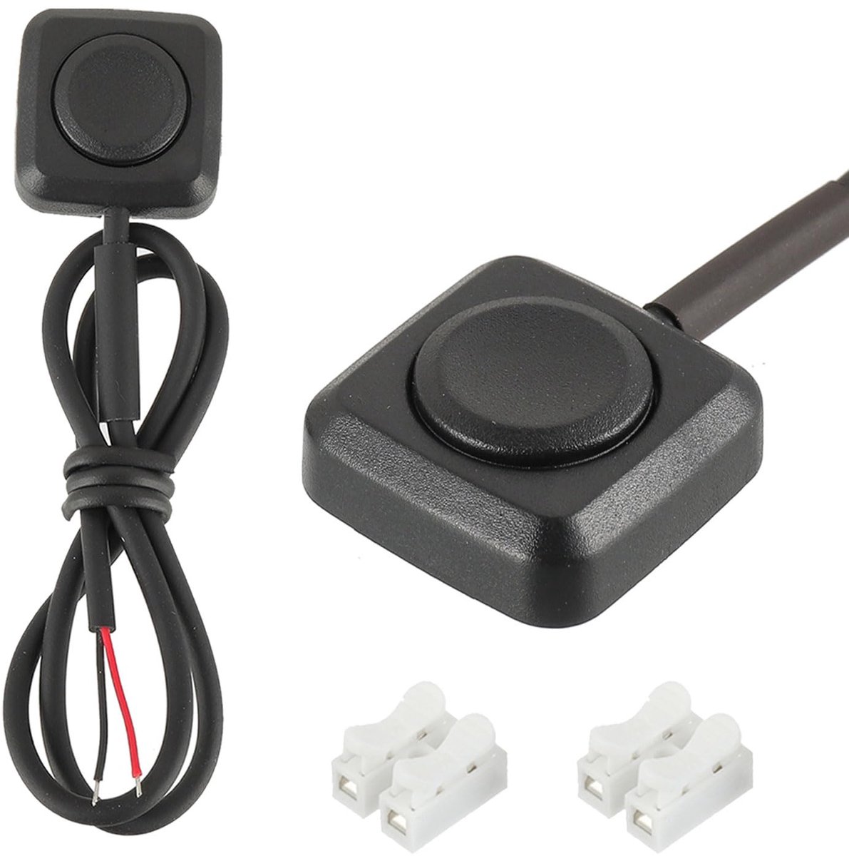 2-delige momentschakelaar, momentane drukknop, aan/uit-schakelaar, 12 V/24 V, mini-toetsschakelaar, oppervlaktemontage voor auto, industriële bediening, elektronica-experimenten