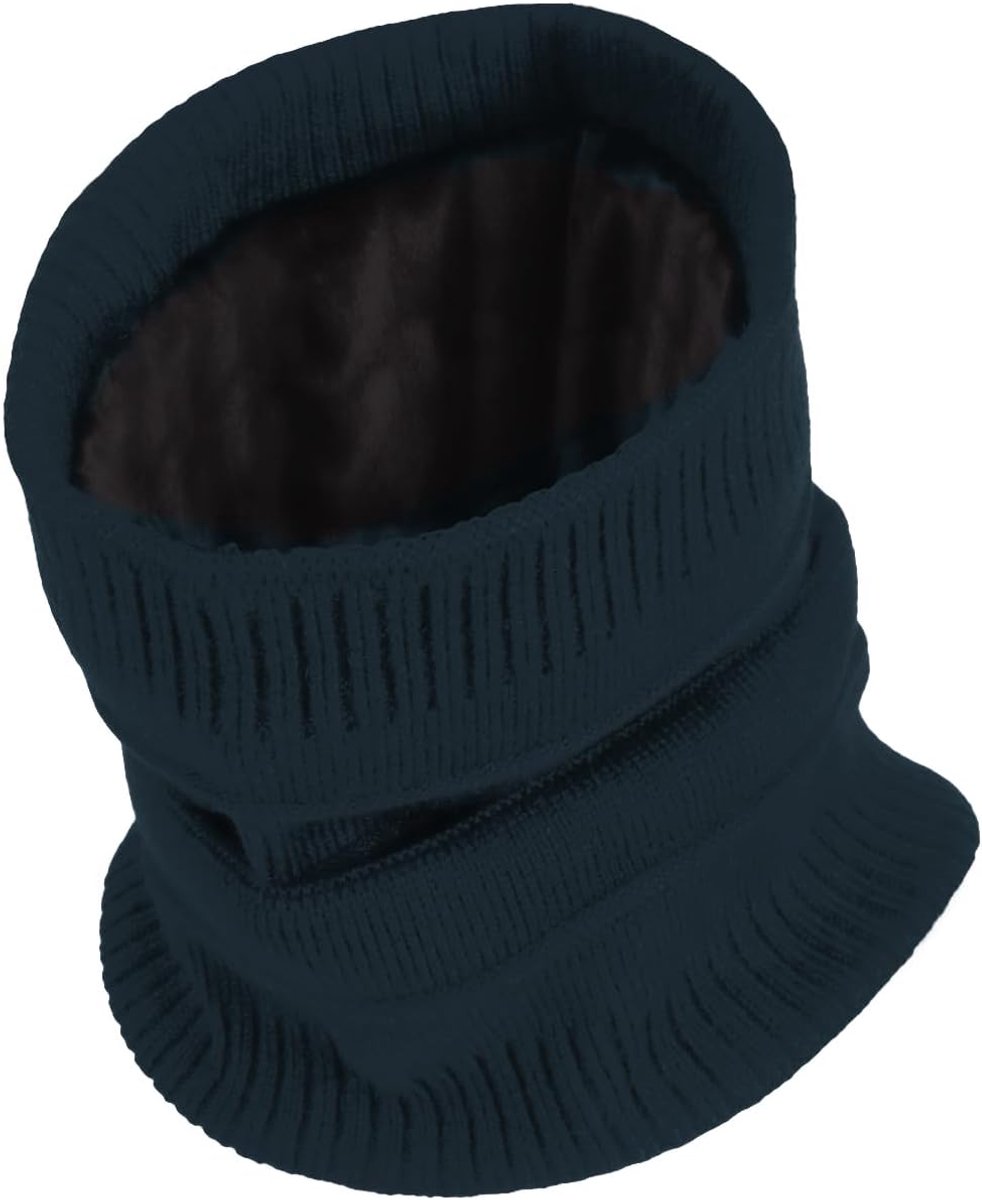 Sjaal loop colsjaal, winter halsslang voor heren dames outdoor sport, halswarmer sjaal fleece sjaal warme dikke lus sjaal, blauw, 25