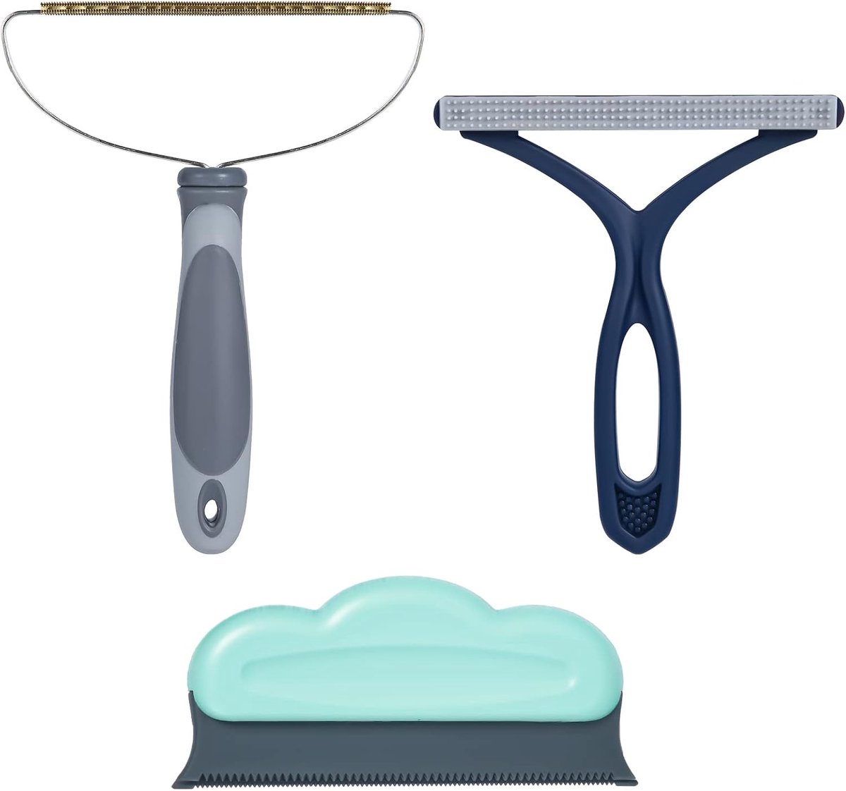 3st Haarverwijderaar voor Huisdieren, Draagbaar Hondenhaarverwijderaar voor Bank Lint Cleaner Pro voor Dierenhaar Duurzaam Tapijtschrapers voor Kleding Vloerkleed Deken Mat