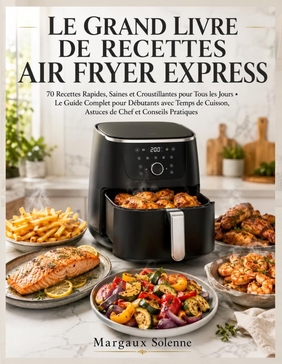 DE RECETTES AIR FRYER EXPRESS: 70 Recettes Rapides, Saines et Croustillantes pour Tous les Jours • Le Guide Complet pour Débutants avec ... Astuces de Chef et Conseils Pratiques
