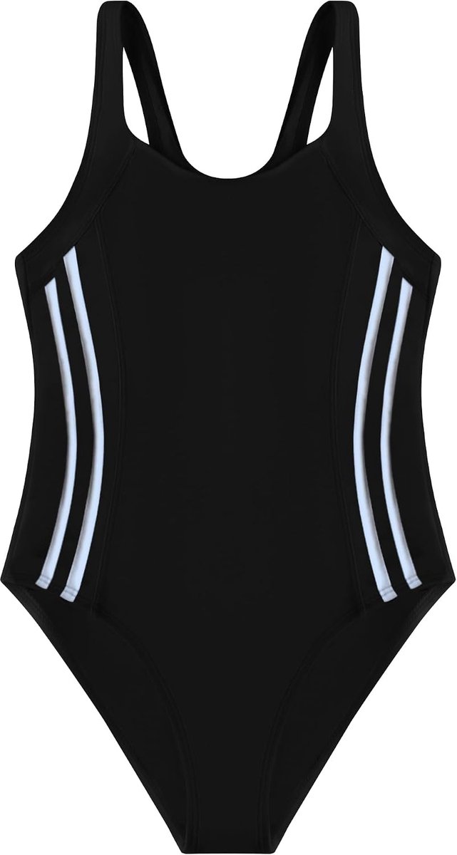 Sportbadpak Eendelig Zwempak Atletische Badkleding met Dikke Bandjes voor Kinderen van 8-16 Jaar