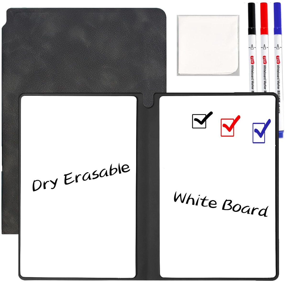 SolidKeus - Mini Whiteboard Notebook A5 met Pen en Doekje