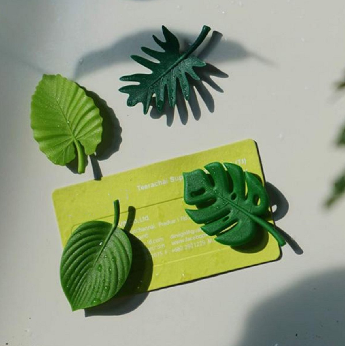 TLVX 4 stuks Mooie 3D Bladeren Magneten Groen / Leuke Koelkast Magneten / Foto Magneet Boom Blad / Whiteboard Magneten / Speel- en Leer Magneten / School / Boodschappenlijst / Notitie / Memo bord / Kantoor / Schoolbord / Magnetisch / Kleur Magneet