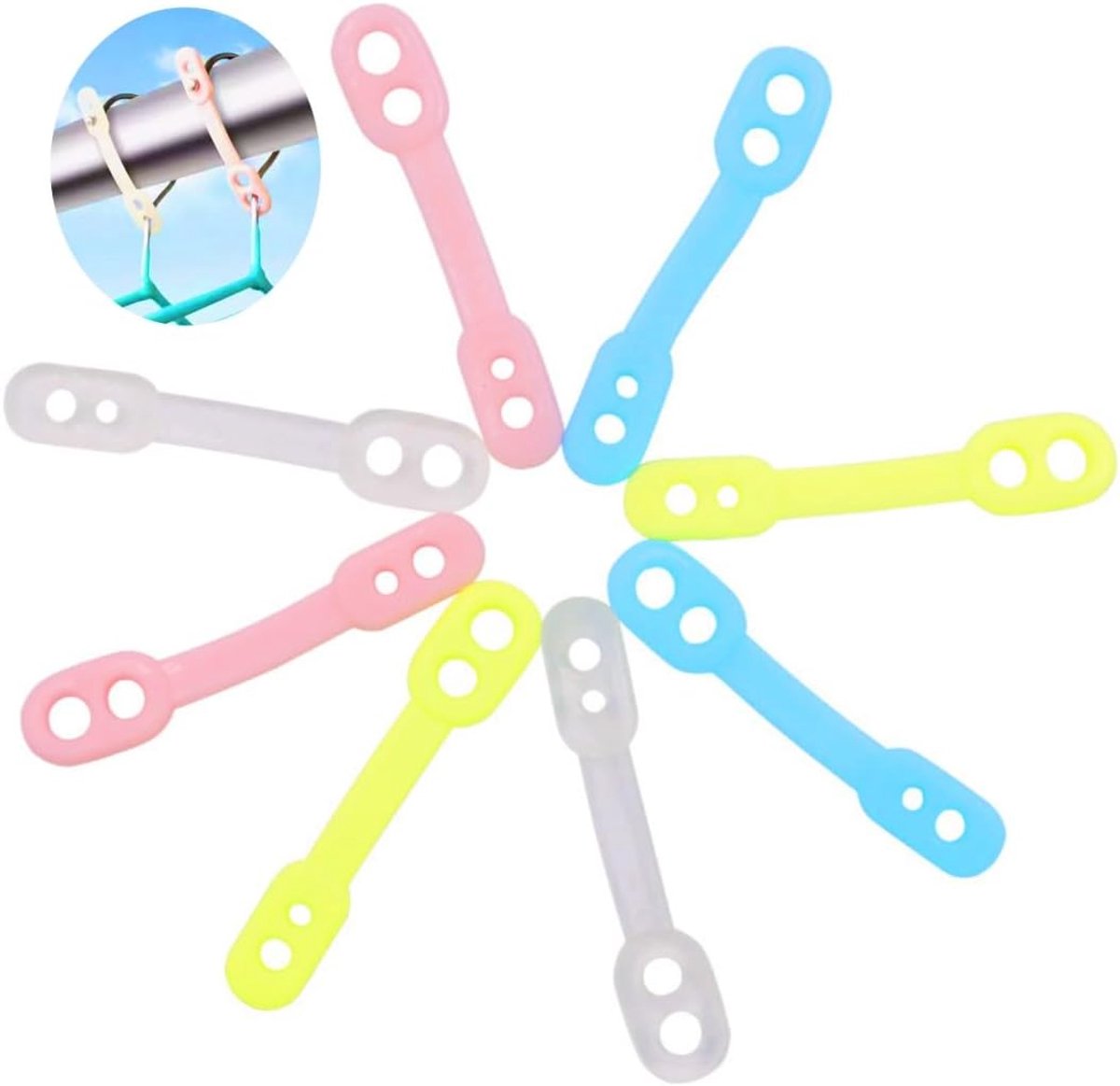 50 stuks- wasknijpers-wasknijpers Siliconen -wasknijpers Klein-wasknijpers Meerkleurig -Strandhanddoekclips- Quiltclips-Strandlaken Knijpers -Winddicht-Handdoekknijpers-Voor Strandlaken, Beddengoed En Dikke Kleding