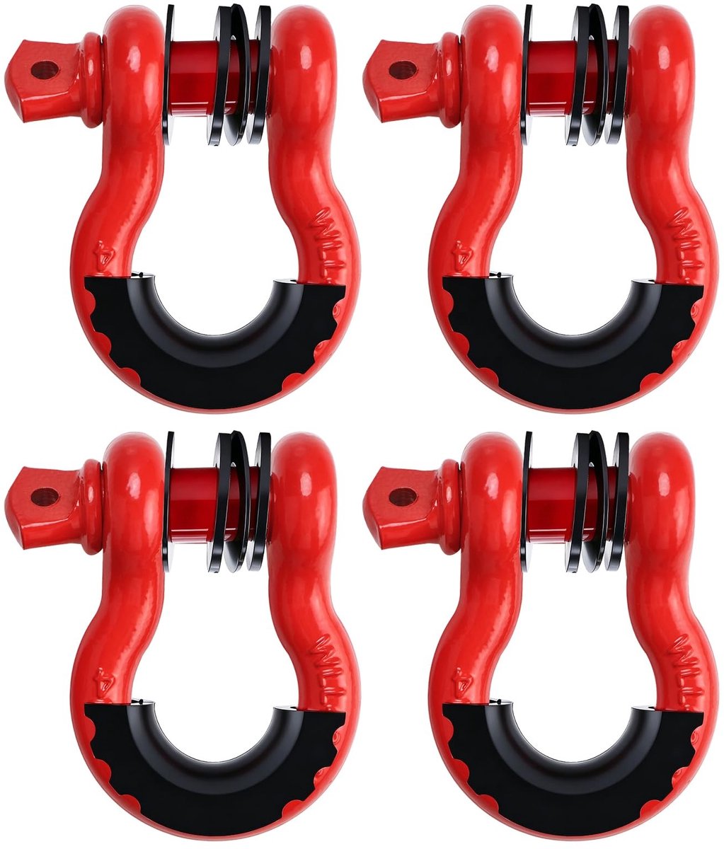 SolidKeus - Set van 4 Heavy Duty D-Ringen voor Towing