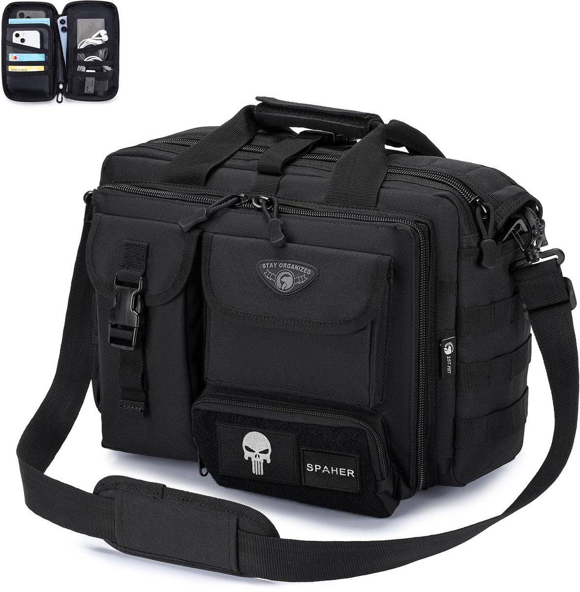 SolidKeus - Briefcase voor Laptop tot 17.3 Inch met Schouderriem