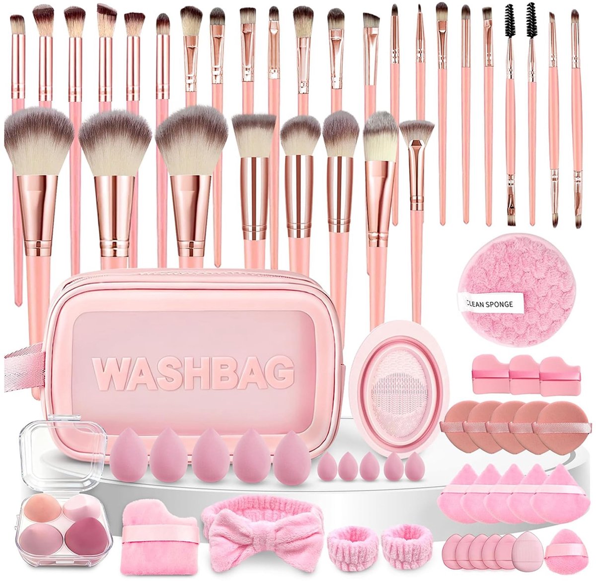 SolidKeus - 72 Stuks Professionele Make-up Borstel Set voor Reizen