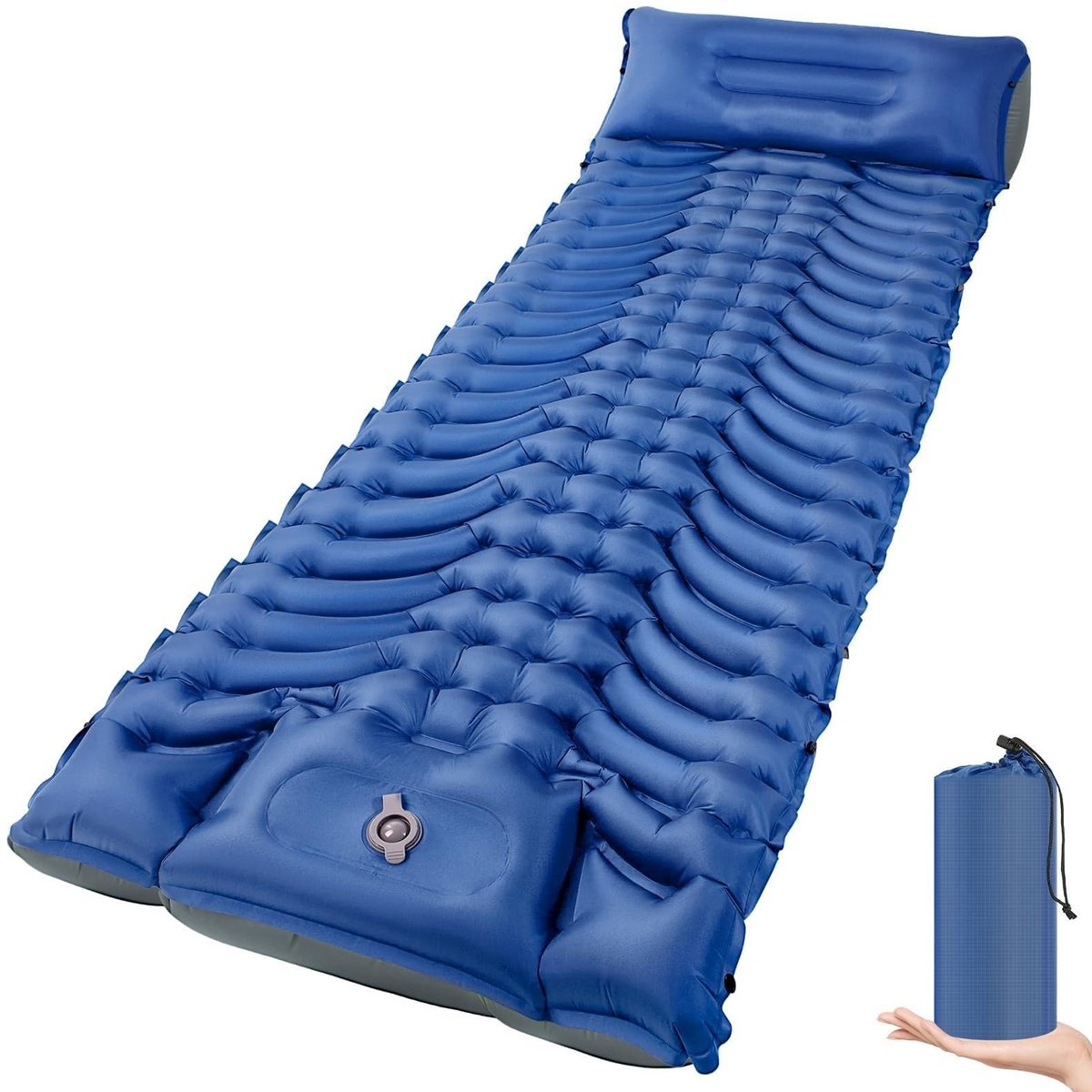 SolidKeus - Ultralight Opblaasbaar Campingmatras met Voetpomp