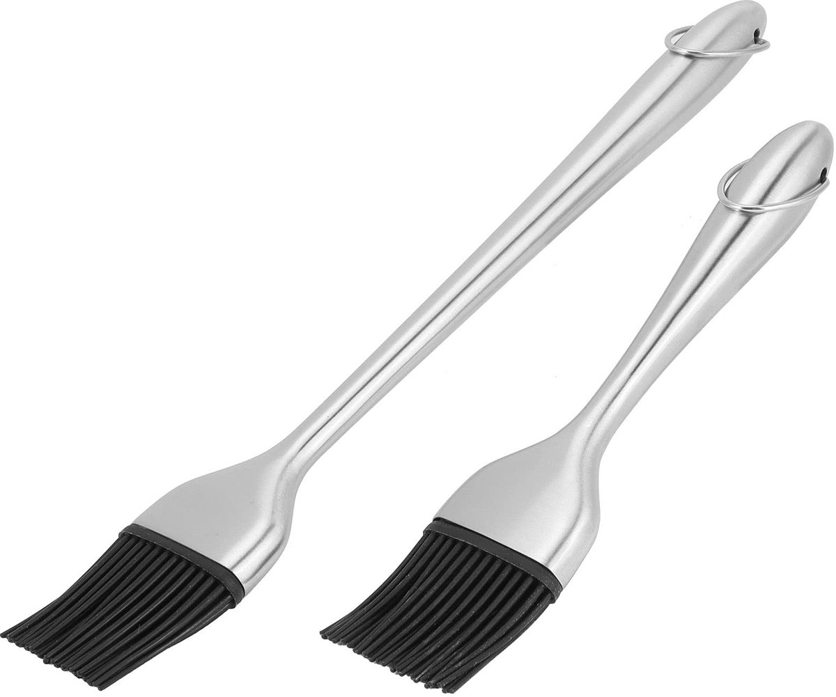 SolidKeus - Set van 2 RVS Borstels voor Koken en Bakken