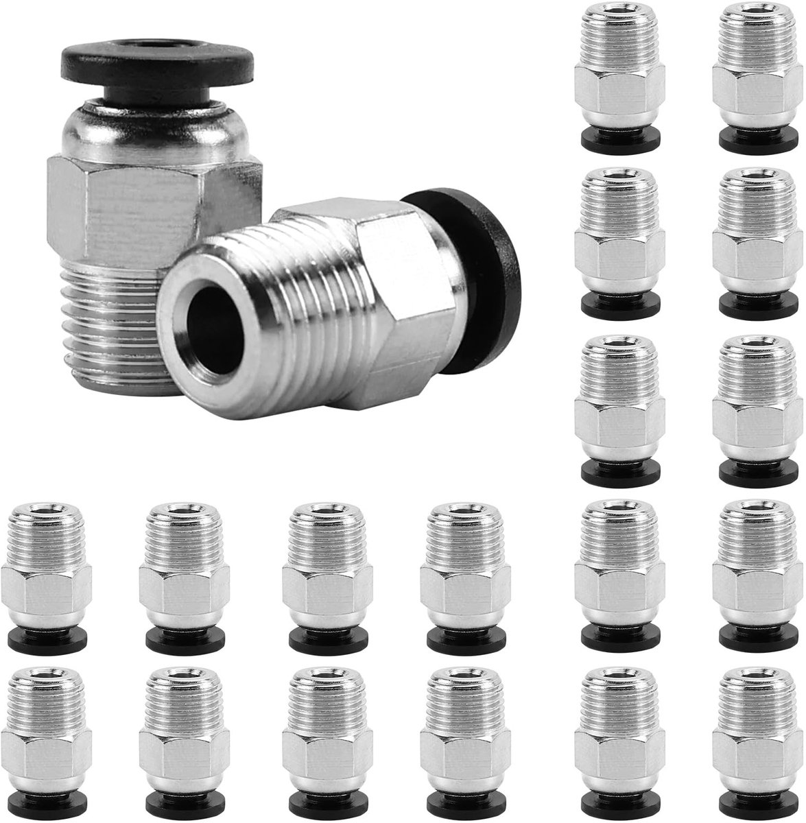 SolidKeus - PC4-M10 Pneumatische Connectoren Set van 20 Stuks