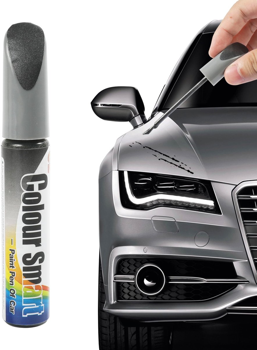 SolidKeus - Auto Krassen Verwijderaar, Snelle Reparatie Pen voor Krassen (Grijs)