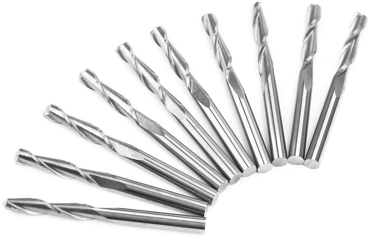 Compressiefrees, houtwerk naar beneden gesneden, twee fluiten spiraalcarbide freesgereedschap, cnc router houtfrees freesbits
