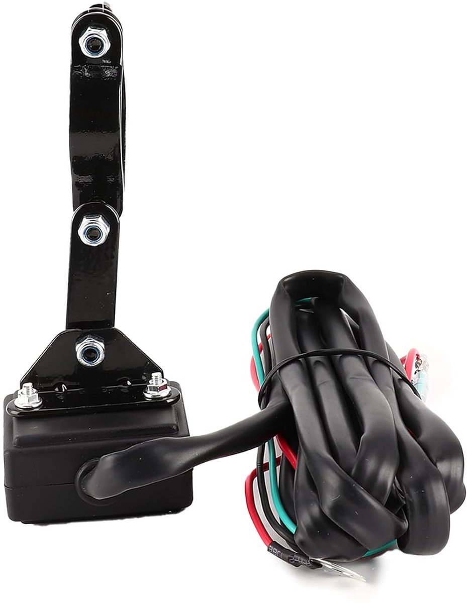 4x4 Voertuigen Lier Rocker Duimschakelaar, Poedercoat, voor 12V ATV UTV SUV, Eenvoudige Installatie, 8,2 Ft Kabel, Sterk Verweringsstaal met Bedrading, Schakelaars,