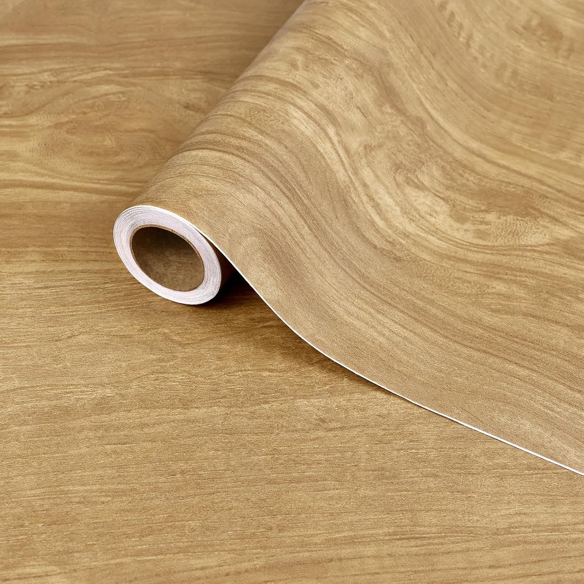 Behang Rustiek bruin houtnerf zelfklevende vinylfolie, verwijderbaar waterbestendig contactpapier voor meubels, keukenwerkbladen, vensterbanken, aanrechtbladen, kasten 40 x 300 cm