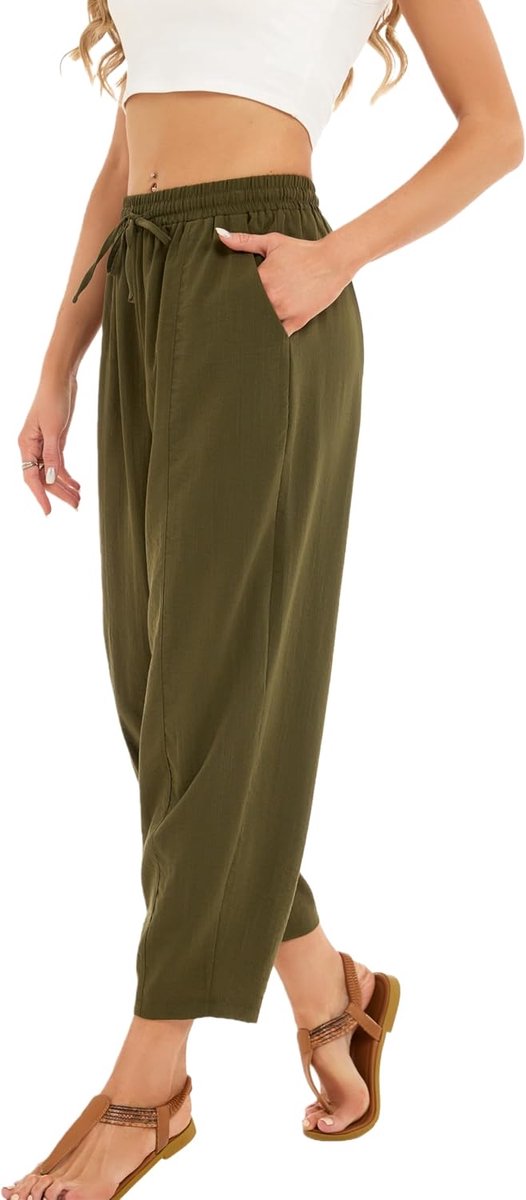 Broek voor dames, korte broek met lange pijpen voor lente en zomer