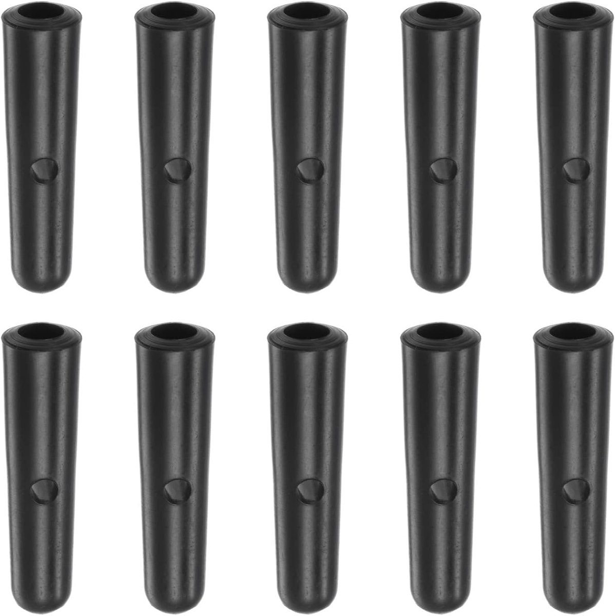 Map 10Stk Paraplu Einde Kop Parels 4mm Gat Diameter 27mm Lengte Gum PP Plastic Paraplu Componenten Zwart