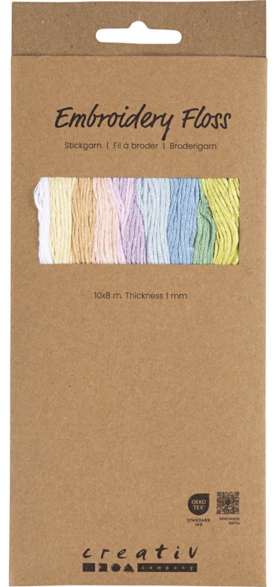 CC Borduurgaren Pastel Kleuren 10 kleuren van elk 8m