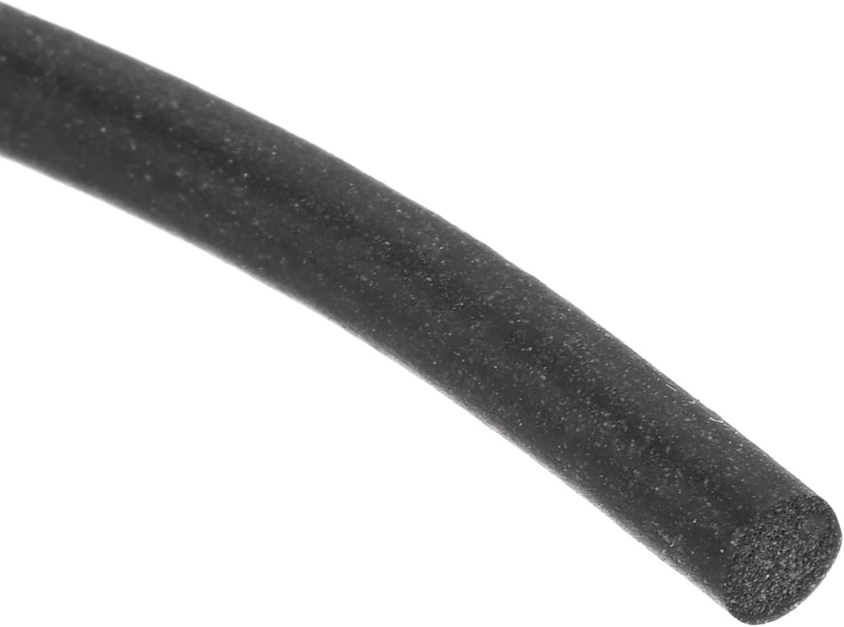 Afdichtingstape van siliconenschuim, 3,5 mm OD, 6,5 m, siliconen schuimafdichting voor schuimbuis, zwart