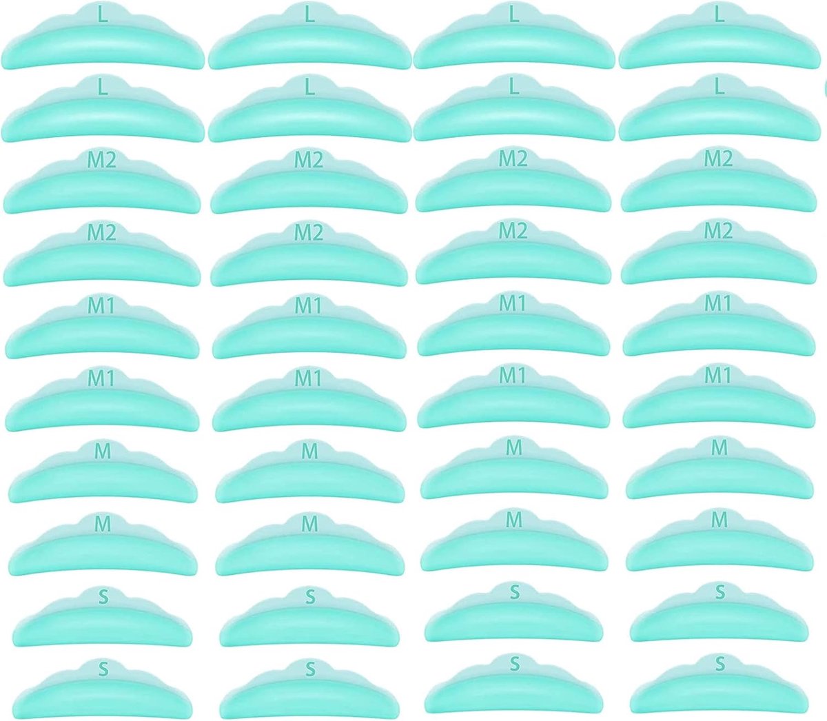 40 stuks permanente siliconen wimpertang wimpertang pads siliconen permanente wimpers herbruikbaar gereedschap wimpers tillen 5 maten