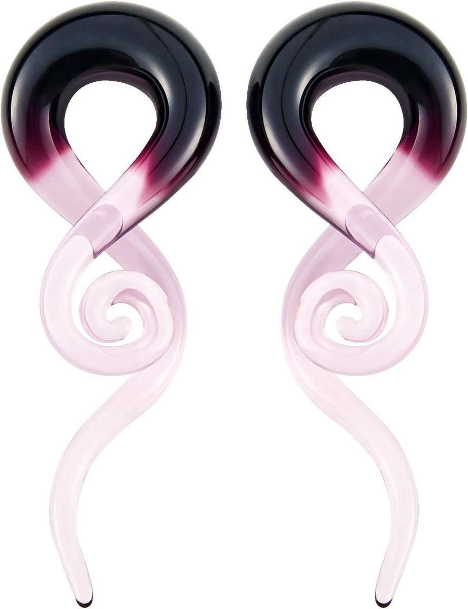 Tapers, expander, oorstretcher, sieraden, 5 mm - 12 mm, 1 paar