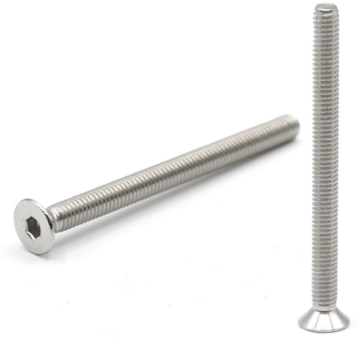 10 x FHC schroeven M4 x 50 mm roestvrij staal - verzonken zeskantschroef van roestvrij staal A2 - ISO 10642 metaalschroeven verzonken kop volledige schroefdraad metrische schroef voor moer