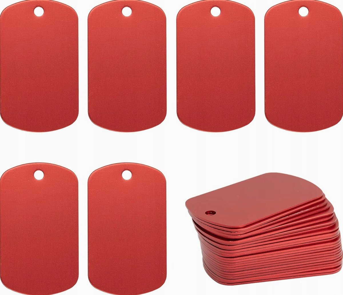 Aluminium Rechthoekige Labels voor Stempelen & Graveren - 5x3cm