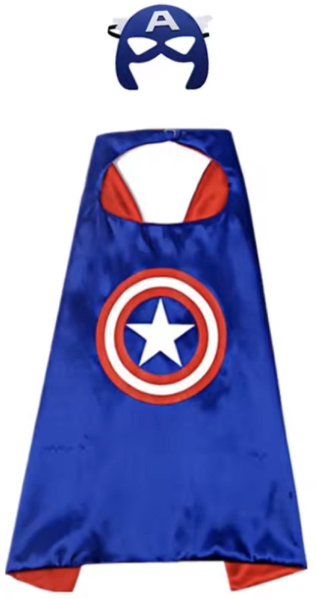 Joya Kids® Sterren Superheld Cape en Masker Set | Superhelden Verkleedpak | Held met Schild Kostuum | Cape | Masker | Verkleedkleding Jongens | Carnaval | — afbeelding 4