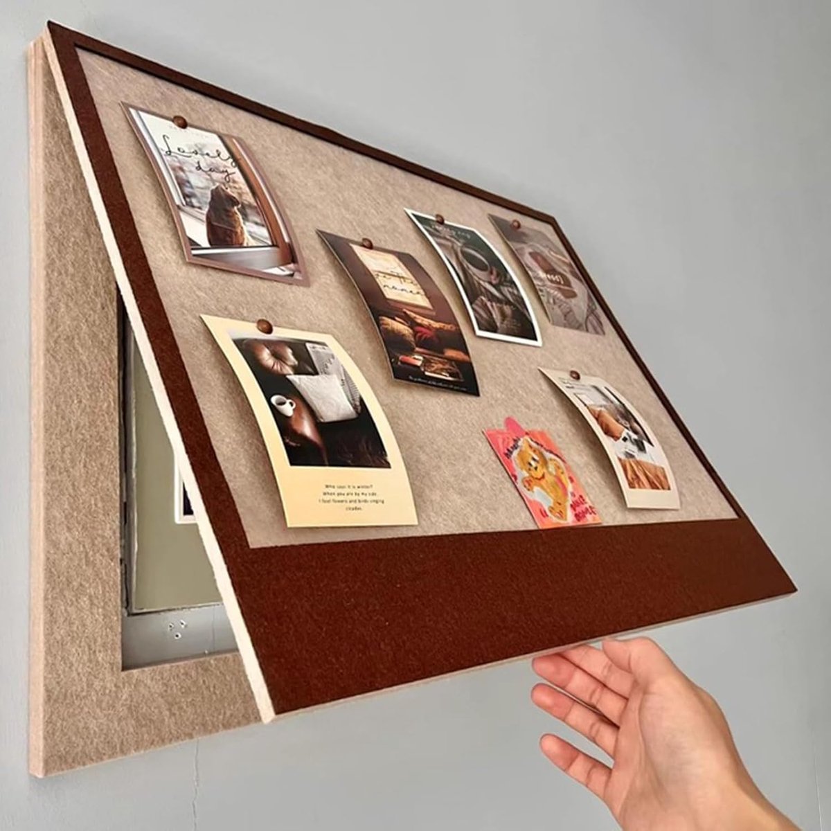 KZQ Zelfklevende Zekeringkastafdekking Decoratie 40x60 Cm Bruin Voor Hal En Gang