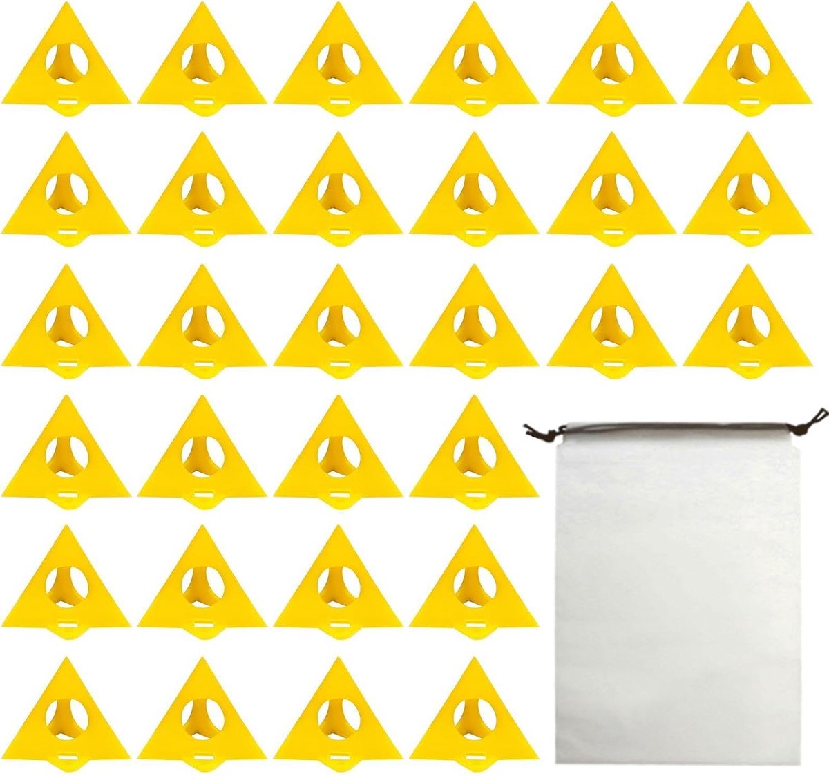30 stuks lakhouders en 1 hoes, conische houder, kunststof houder, accessoires voor het lakgebruik, knutselaccessoires