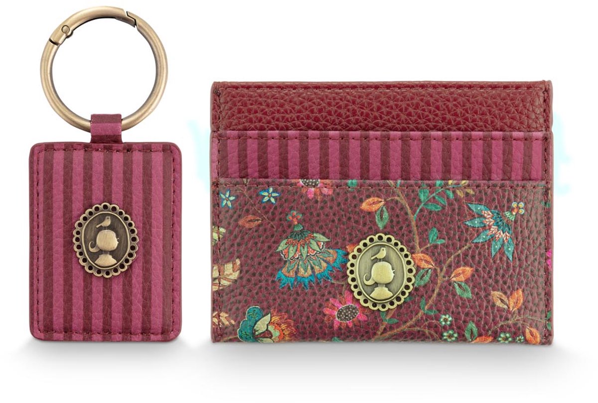 Pip Studio - Reisset - Flora Bangalore Mini - Donkerroze - 10x7,5x4,5x10cm