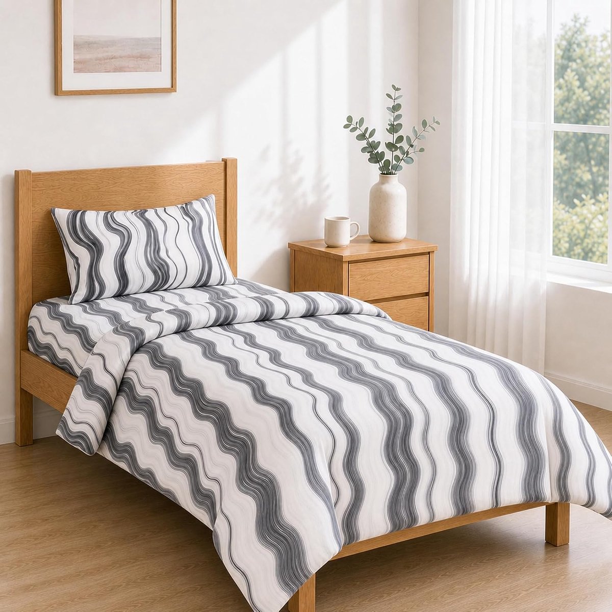 Lakenset Bedrukt 90x200+30 / 160x270 + 50x80 1PCS Marmo Grigio | Zacht en licht in gebruik, met tien prints en extra grote maten tot lits-jumeaux voor een compleet en verzorgd opgemaakt bed