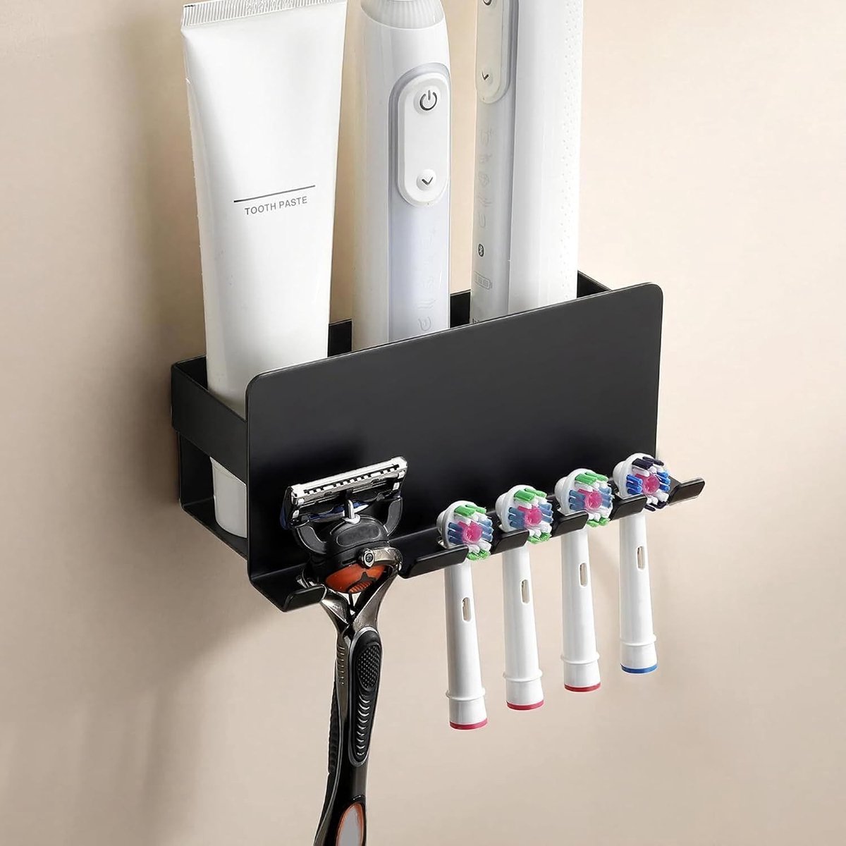 Tandenborstelhouder - Mat RVS - Voor Elektrische Tandenborstels - Duurzaam en Waterdicht - Voor Badkamer en Toilet