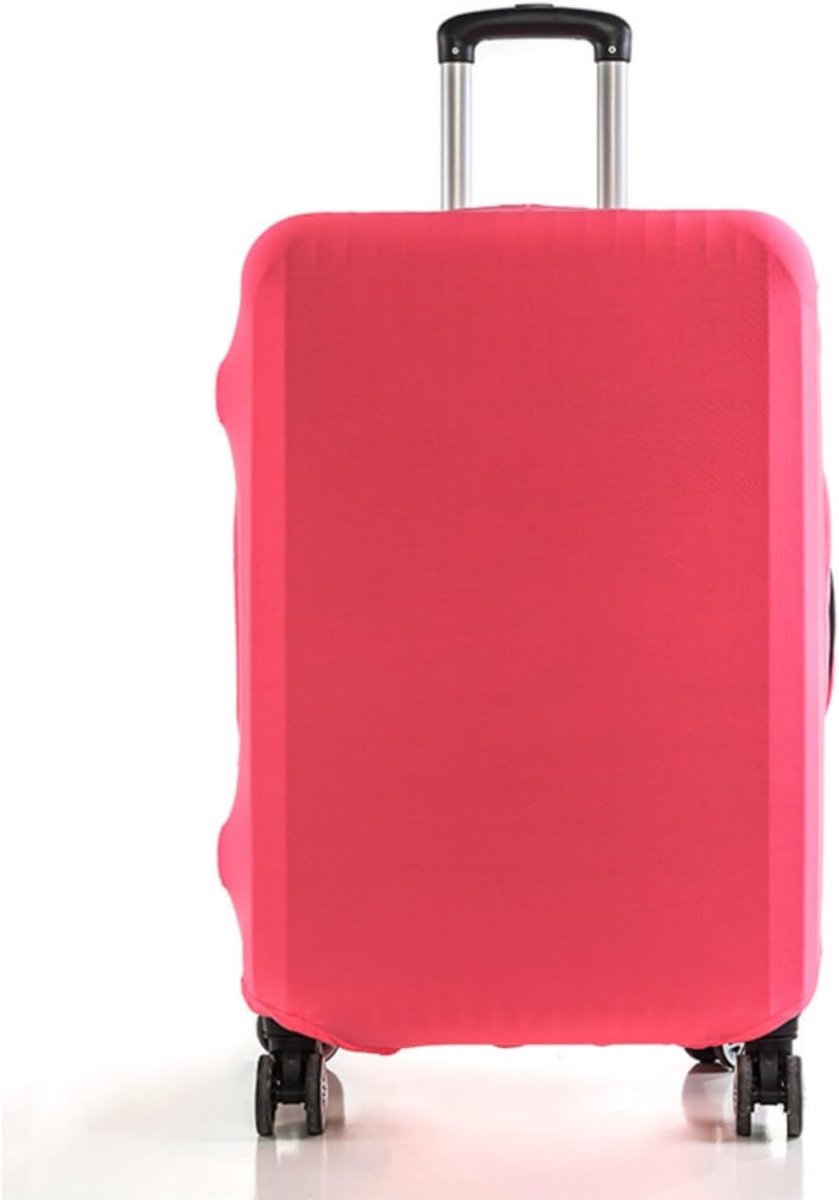 Bagagehoezen voor koffer, elastische wasbare stretch kofferbescherming, bagagehoes (Pink, M)