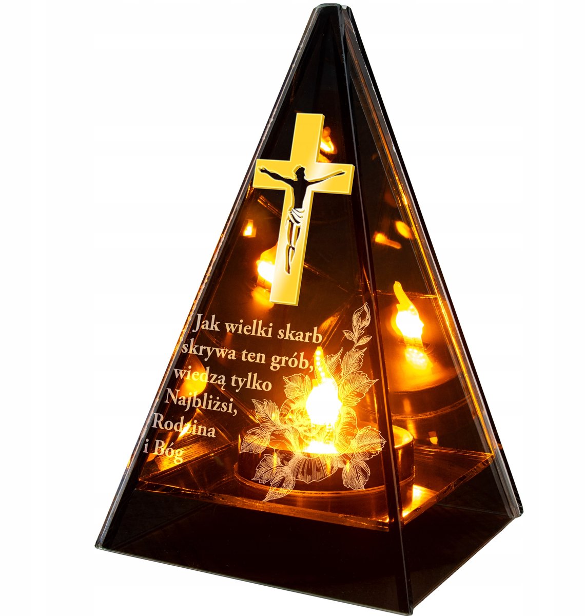 LED Graf Lampion met vlameffect - Religieus decor