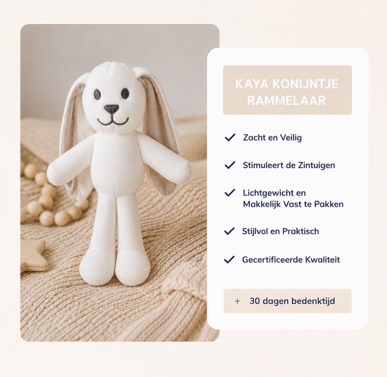 Blijeitje - Luxe 7-delige babycadeauset Groen - Kraamcadeau jongen - Babyshower & Gender Reveal Cadeau Giftset - Konijn Rammelaar, Babymutsje, Shirtje, Broekje, Slabbetje & Slofjes - Groen Koala Design — afbeelding 5