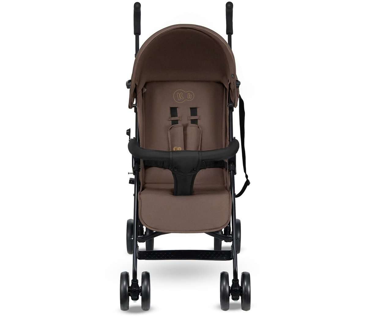 Kinderkraft TIK Kinderwagen – Lichtgewicht 6,5 kg – Verstelbare Rugleuning & Duwbeugel – Zwenkwielen – Snel Opvouwbaar – Beige - Bruin thumbnail 2