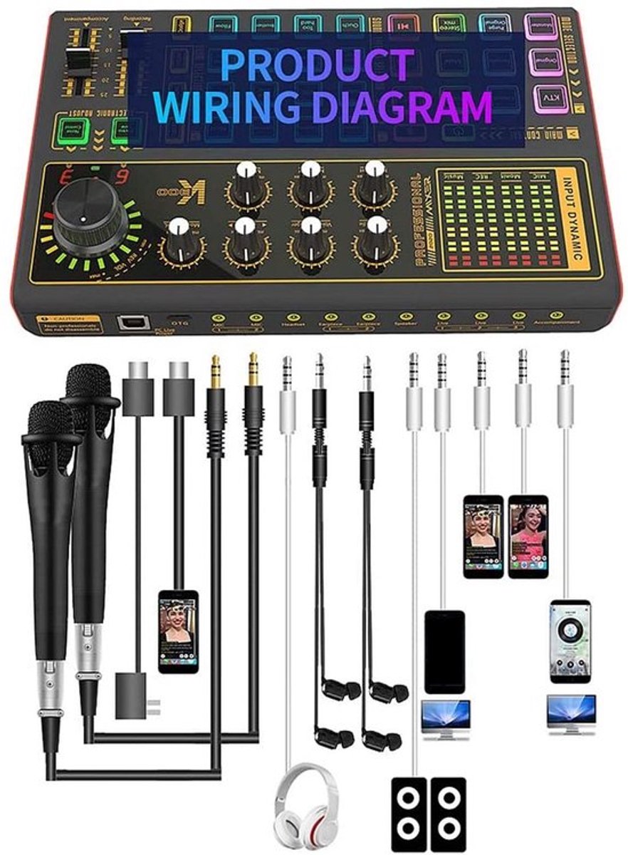 Allecto K300 Mixer - Dual Channel Microfoon - Geluidsmengpaneel