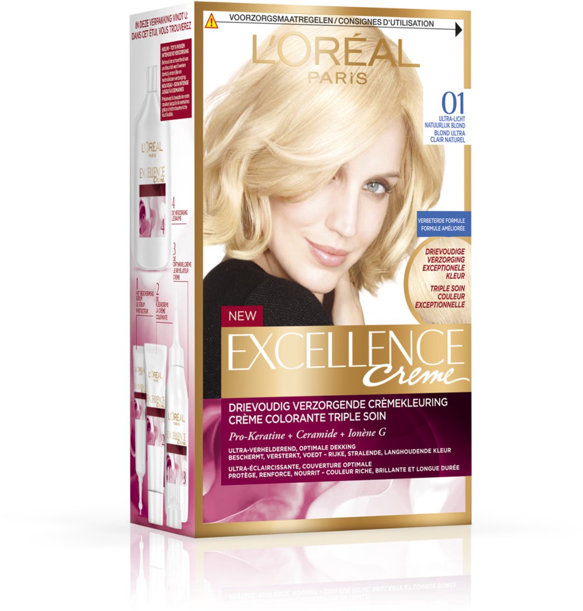 L'Oréal Paris Excellence Crème 01 - Ultra Licht Natuurlijk Blond - Haarverf