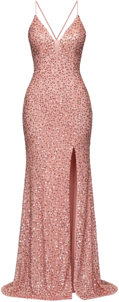LARICA Jurk - Rits - Effen - Jurk Roze L