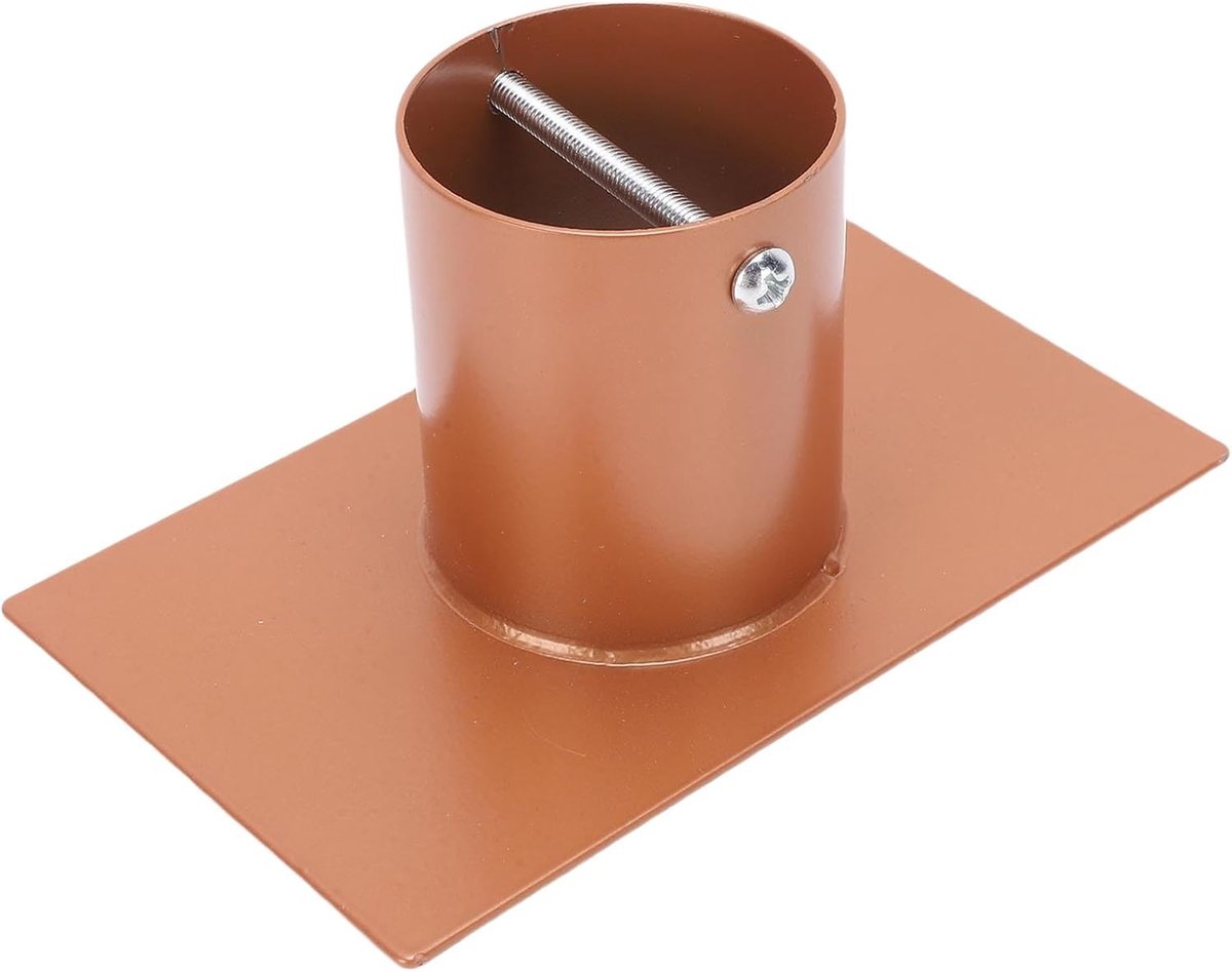 Regenketting Adapter - Dakgoot Bevestiging - Regenwater Afvoeren - IJzeren Constructie - 13 x 8 x 6.5 cm - Zwart