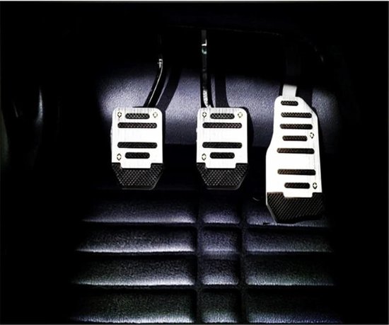 Pedaalhoezen Auto - Universele Set - Veiliger Rijden - Antislip Ontwerp - 1 Set - Zilver — afbeelding 5