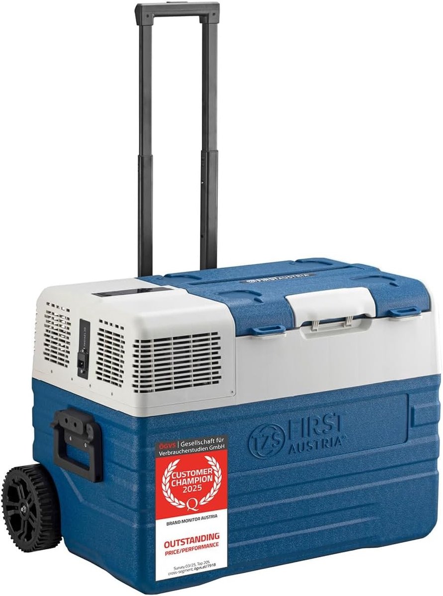 Compressorkoelbox - Blauw-Grijs - Snelkoeling tot -20°C - Bluetooth-app - Voor Camping en Buitenactiviteiten