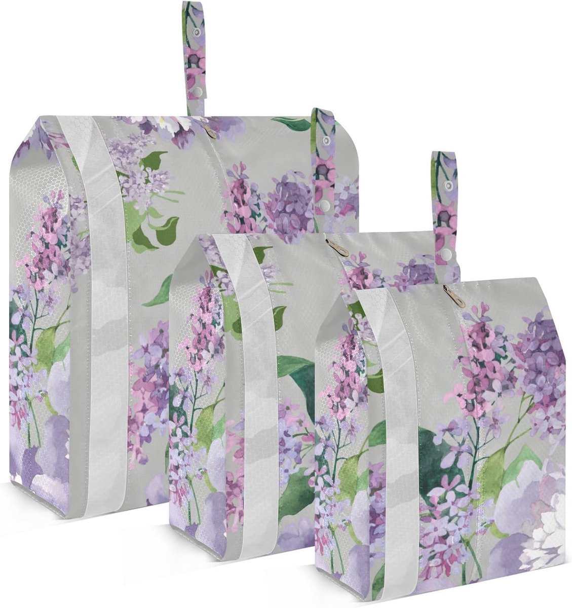 Reisorganizer Set - Koffer Organizer - Bagage Opbergen - Waterproof Stof - 3 Delig - Bloemenprint