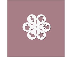 Koffie sjablonen - Patroon stencils - Koffie decoreren - Herbruikbaar kunststof - 6 stuks - Transparant