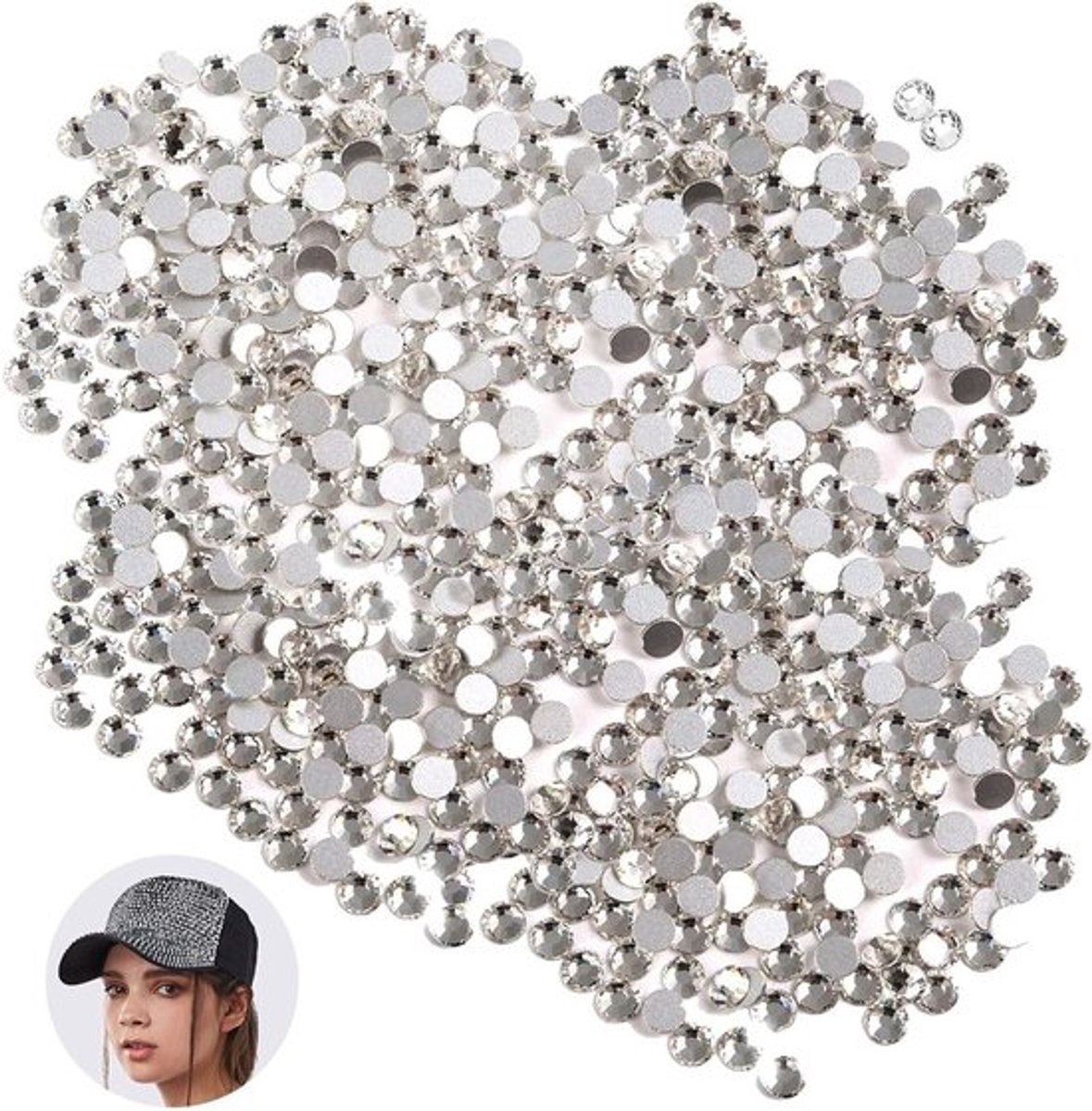 Reflecterende strass-steentjes 27-29 mm zilver helder - Inovra Plus