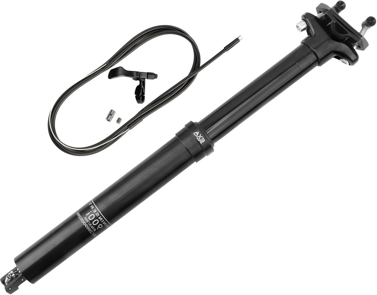 Verstelbare Zadelpen - Fiets Zadelpen - Fietscomfort Verbeteren - Afstandsbediening - 309/316 mm - Zwart