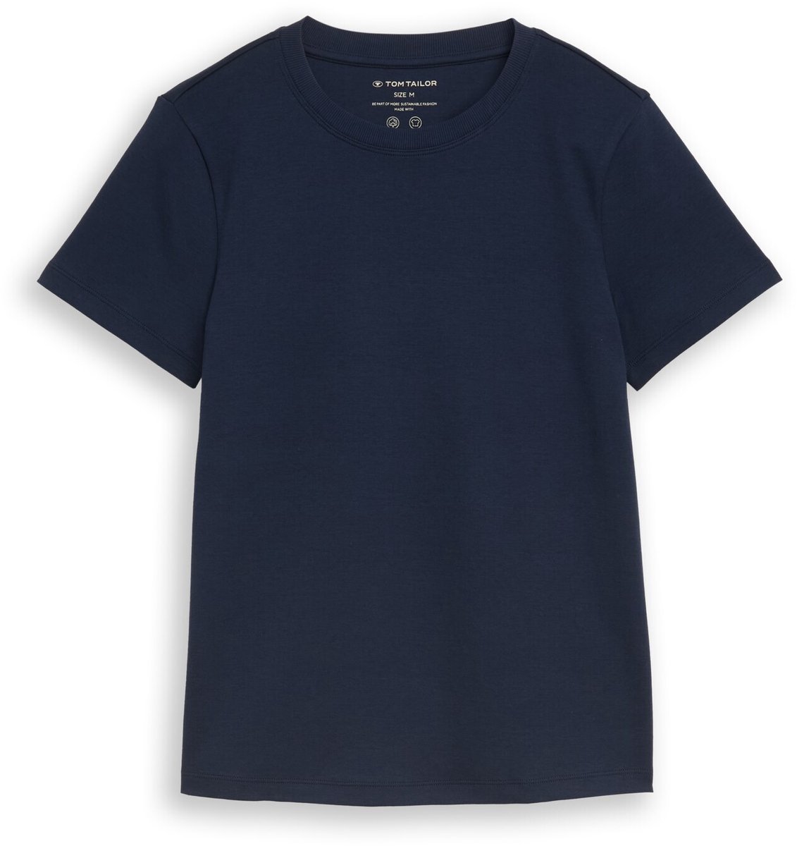 Tom Tailor - Basic T-shirt van katoen - Maat M - Real Navy Blue